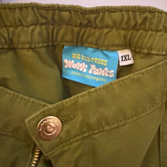 Big Bud Press Olive Work Pants Sz 1X - Picture 2 of 4
